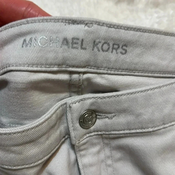 (sale) NWT Michael Kors MK Designer Women’s Jean Cropped Skinny Size 14 Aluminum - Picture 4 of 10